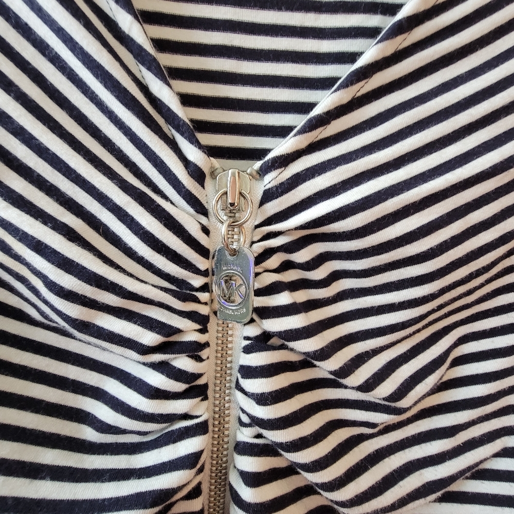Michael Kors Striped Zipper Tee